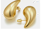 Waterdrop Gold Earrings for Women Teardrop Gold Big Earrings Fashion Jewelry Gif